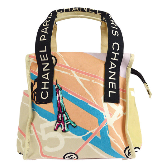 CHANEL 2005-2006 Paris Map Printed Handbag Medium 27110