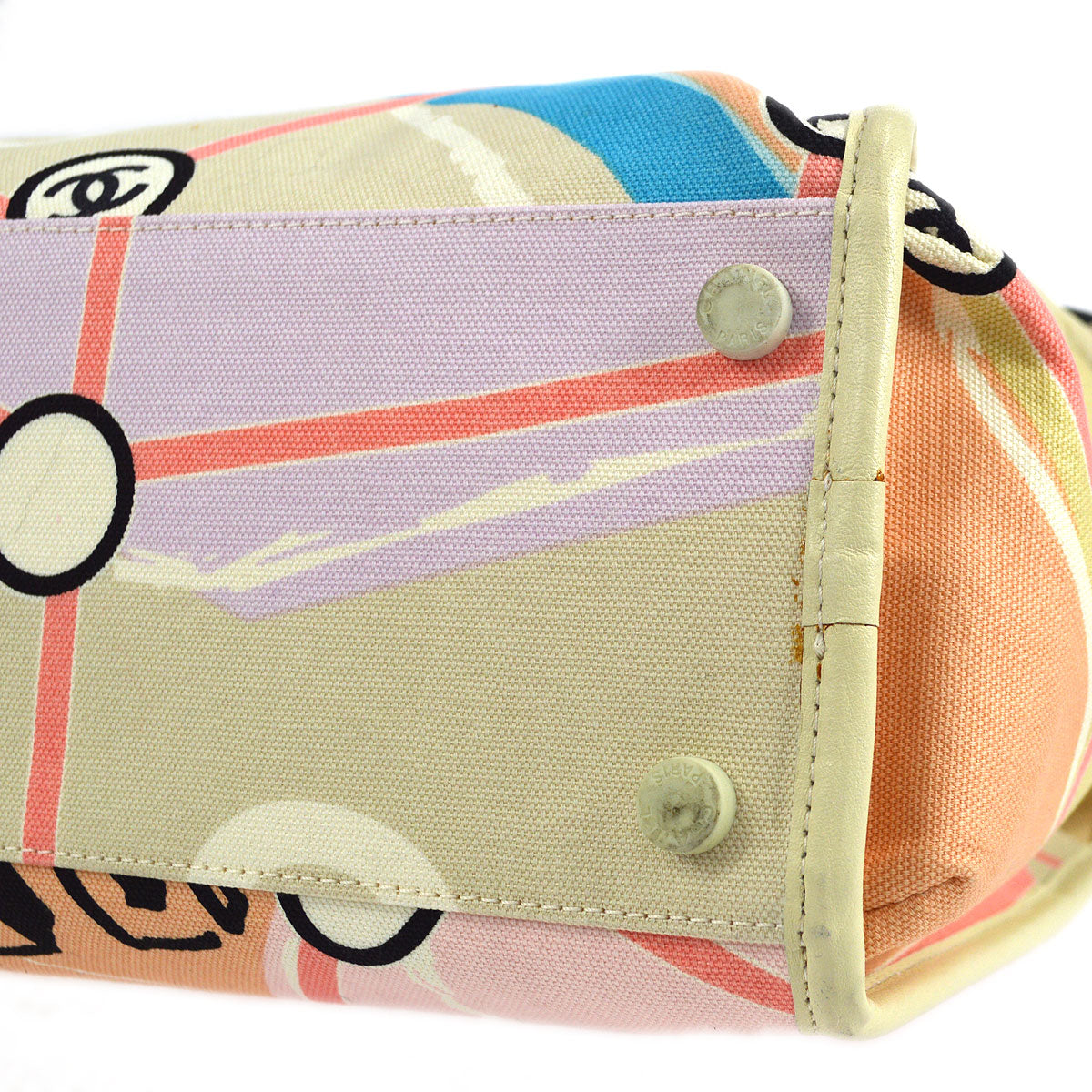 CHANEL 2005-2006 Paris Map Printed Handbag Medium 27110
