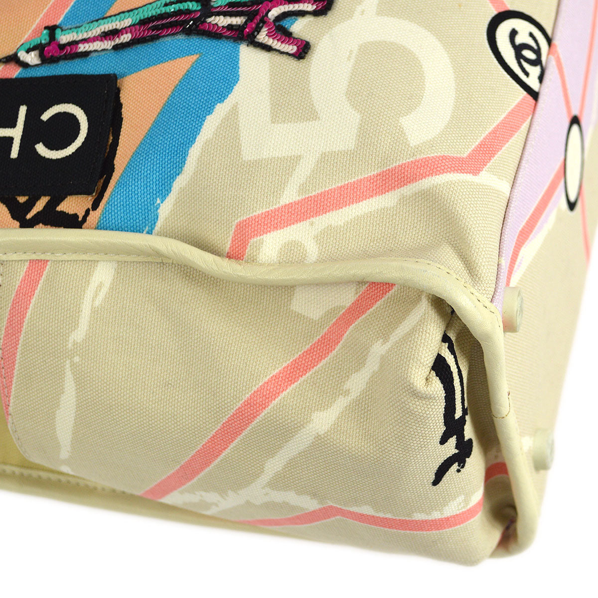 CHANEL 2005-2006 Paris Map Printed Handbag Medium 27110