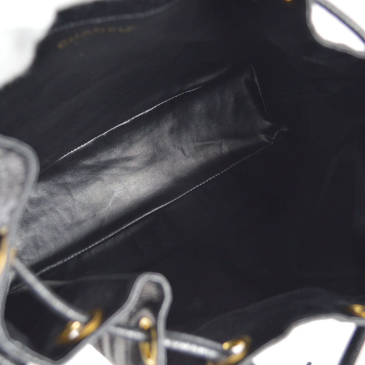 CHANEL 1997-1999 Triple CC Shoulder Bag Black Caviar 27111