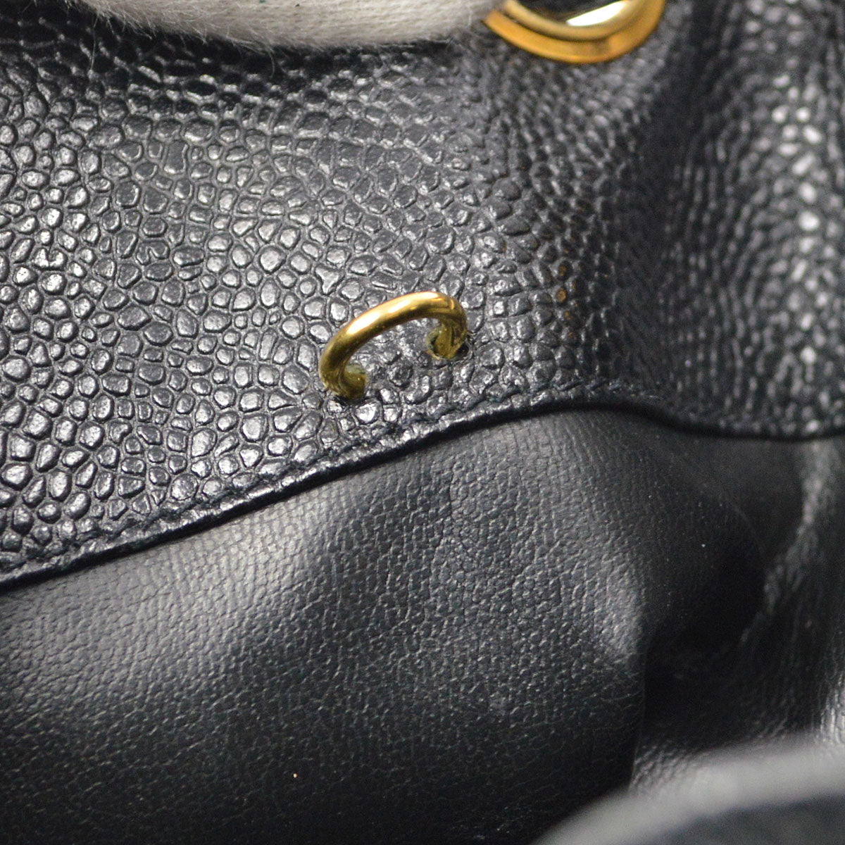 CHANEL 1997-1999 Triple CC Shoulder Bag Black Caviar 27111