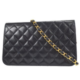 CHANEL 2005-2006 CC Turnlock Full Flap Small Black Lambskin