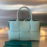 SMALL ARCO TOTE 30 IN MORNING GLORY LAMBSKIN Amelia