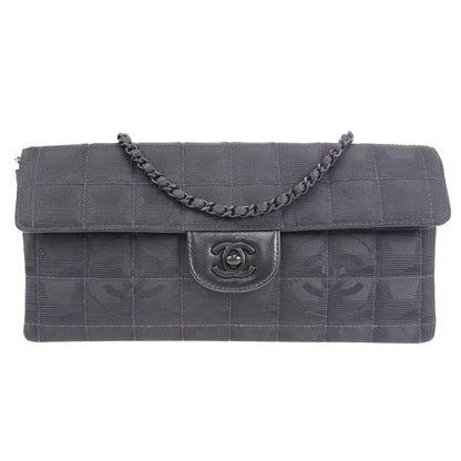 CHANEL 2000-2001 New Travel Line East West Black Jacquard