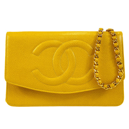 CHANEL 1997-1999 Timeless WOC Yellow Caviar 27238