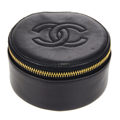 CHANEL 1994-1996 Timeless Jewelry Case Black Lambskin
