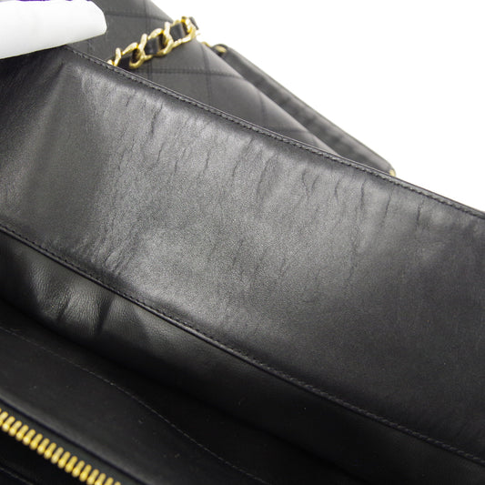 CHANEL 1991-1994 Cosmoline Supermodel Bag Black Calfskin