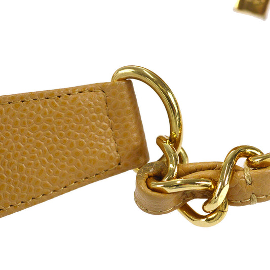 CHANEL 2004-2005 Hobo Bag Camel Caviar