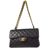 CHANEL 1996-1997 Double Face Classic Flap Small Black Lambskin