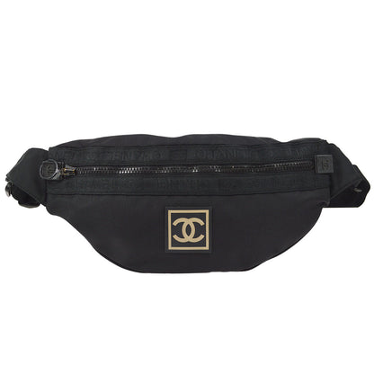 CHANEL 2003-2004 Sport Line Bum Bag Black