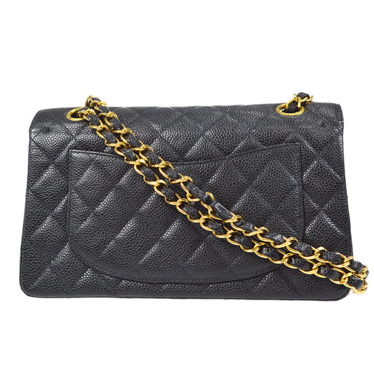 CHANEL 2000-2001 Classic Double Flap Small Black Caviar