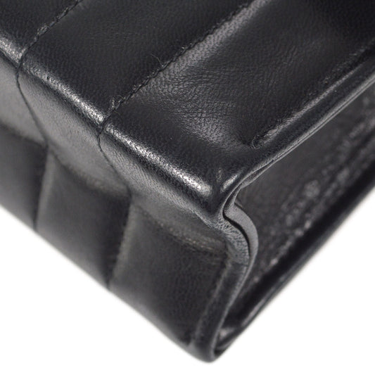 CHANEL 1991-1994 Vertical Straight Flap Mini Black Lambskin