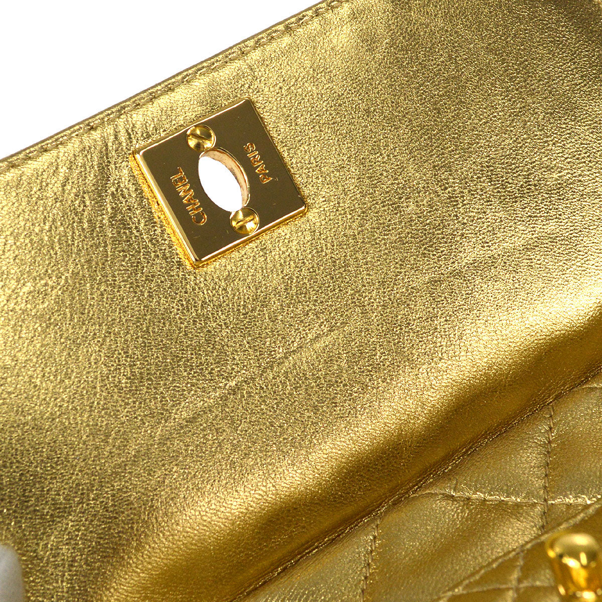 CHANEL Bijou Chain Shoulder Bag Gold Lambskin
