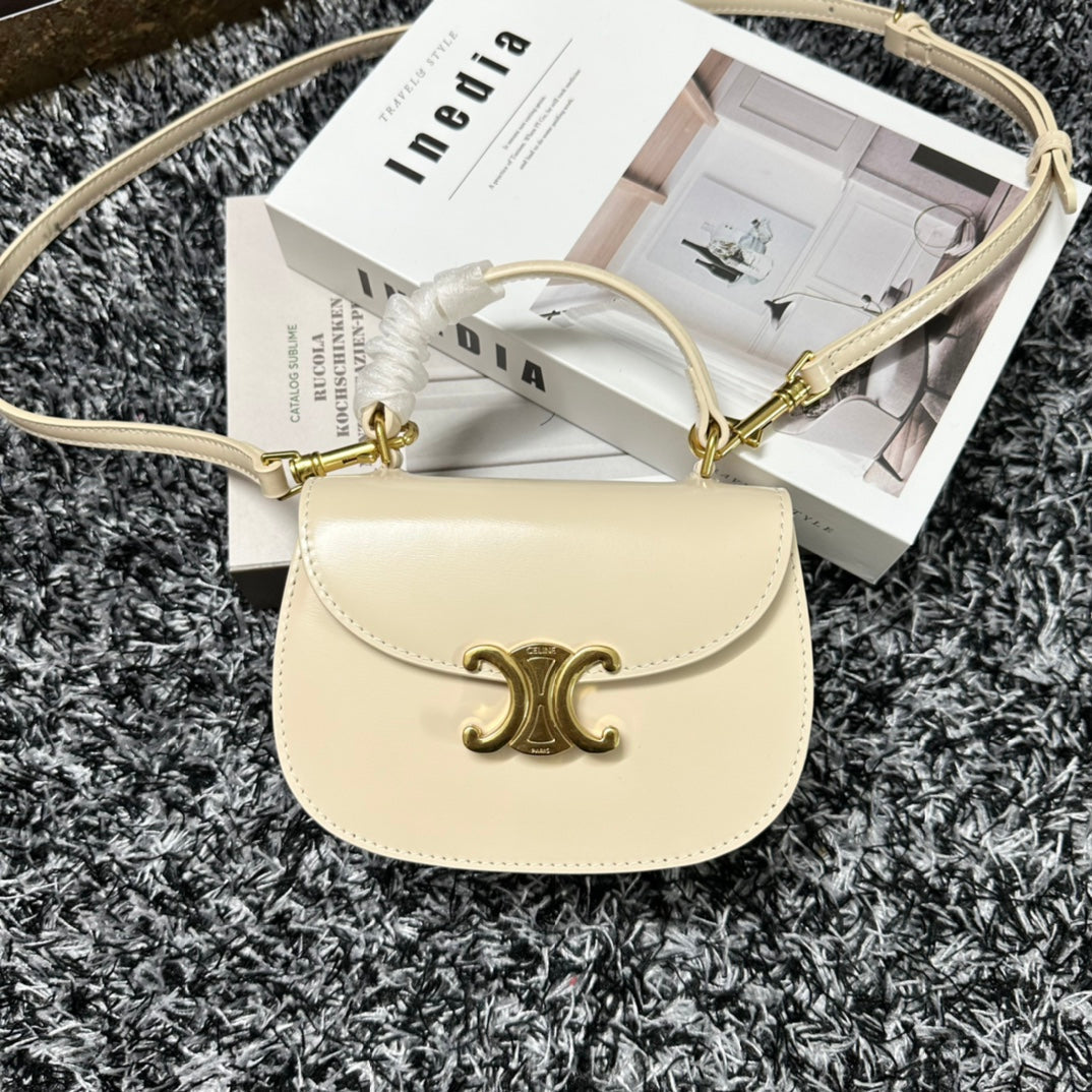 BESACE TRIPHOME 17 CALFSKIN WHITE Amelia Amelia