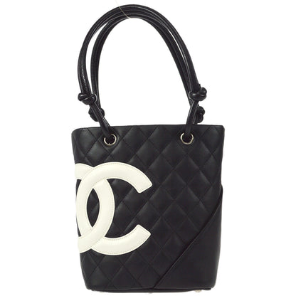 CHANEL 2004-2005 Cambon Ligne Handbag Black Calfskin