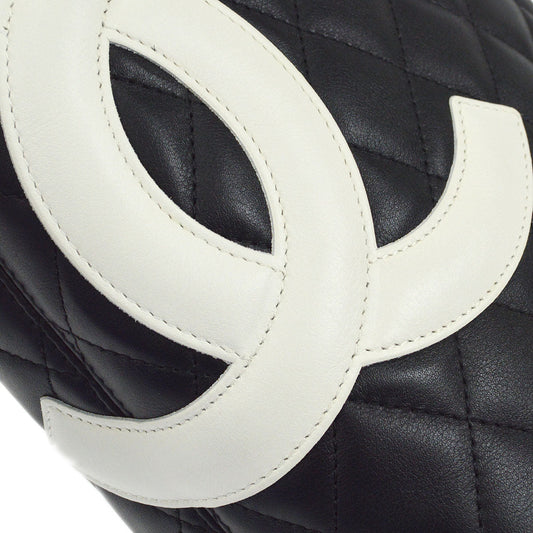 CHANEL 2004-2005 Cambon Ligne Handbag Black Calfskin