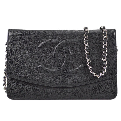 CHANEL 2004-2005 Timeless WOC SHW Black Caviar