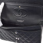 CHANEL 2000-2001 Classic Double Flap Medium SHW Black Caviar