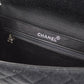 CHANEL 1996-1997 Double Side Classic Flap Medium SHW Black Jersey