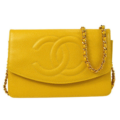 CHANEL 1996-1997 Timeless WOC Yellow Caviar