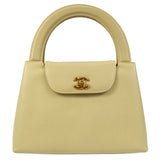 CHANEL 1998 Handbag Ivory Caviar 48716