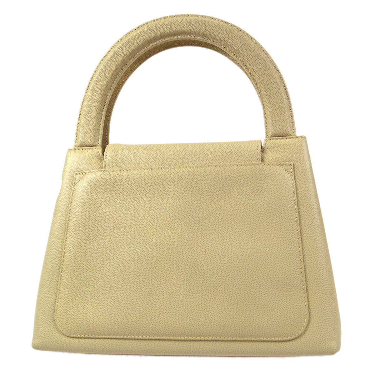 CHANEL 1998 Handbag Ivory Caviar 48716