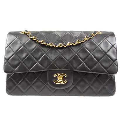 CHANEL 1997-1999 Classic Double Flap Medium Black Lambskin