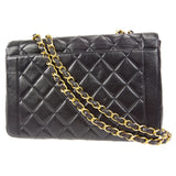 CHANEL 1994-1996 Border Flap Small Black Lambskin