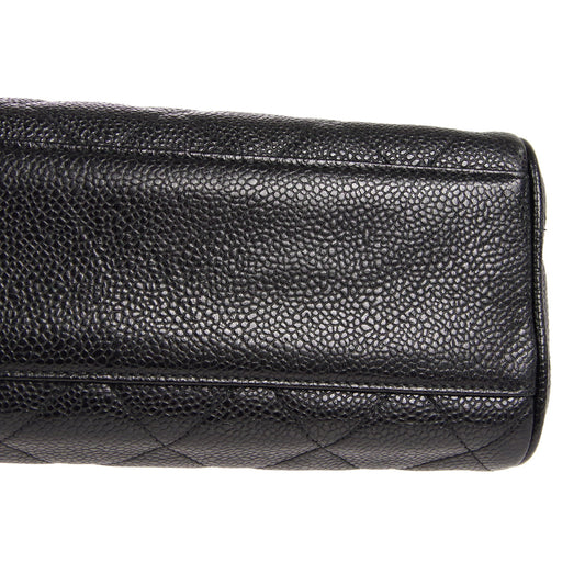 CHANEL 1993-1996 Camera Bag Medium Black Caviar
