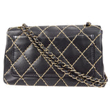 CHANEL 2000-2001 Wild Stitch Straight Flap Medium Black Calf