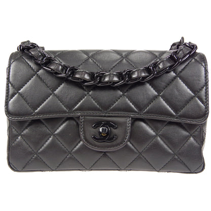 CHANEL 1997-1999 Single Flap Small Black Lambskin