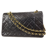 CHANEL 1997-1999 Classic Double Flap Medium Black Lambskin