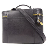 CHANEL 2way Vanity Shoulder Handbag Black Caviar