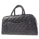 CHANEL Quilted Handbag Black Caviar