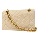 CHANEL 2000-2001 Classic Double Flap Small Pink Beige Lambskin
