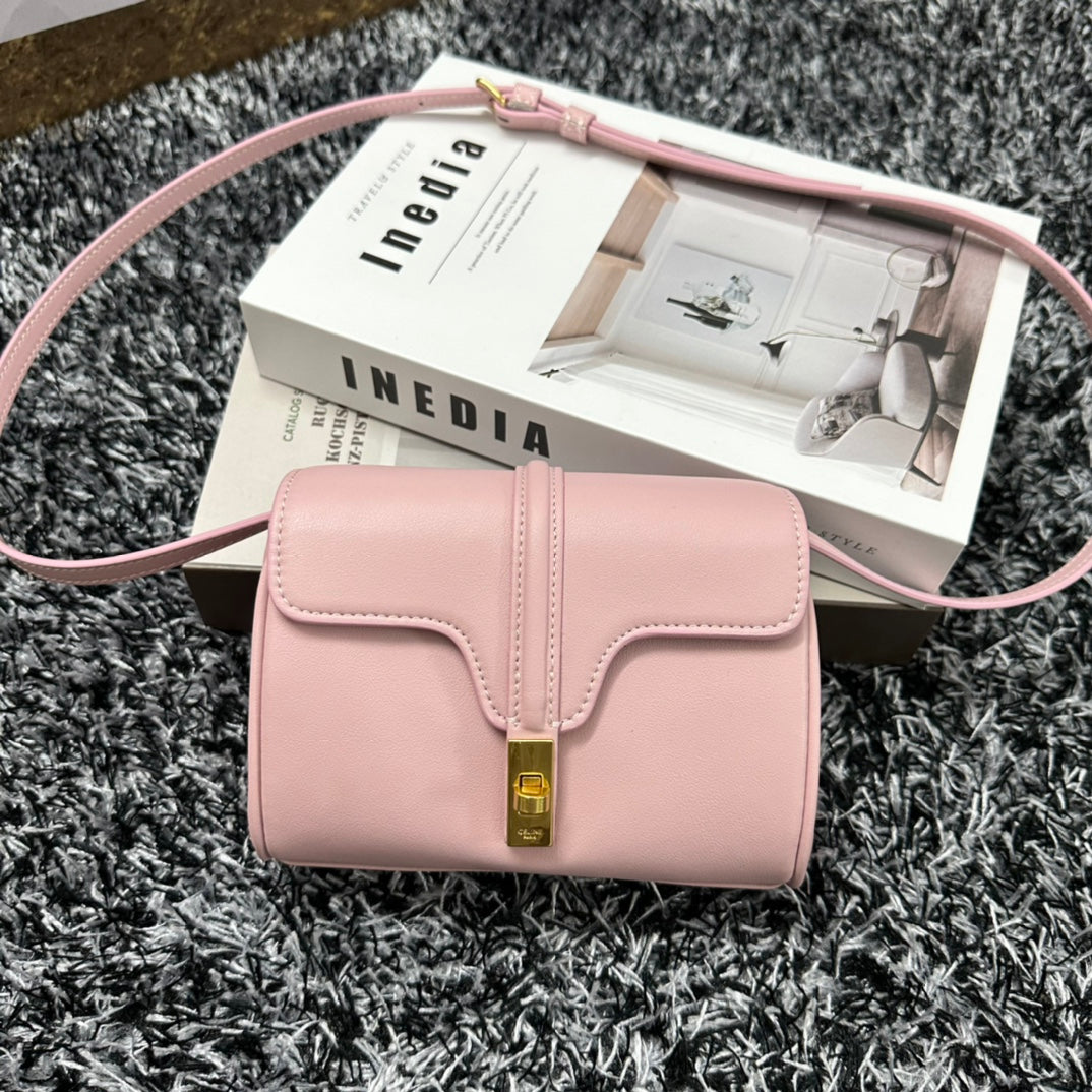 CLASSIC MINI 18 PINK PASTEL CALFSKIN Amelia Amelia