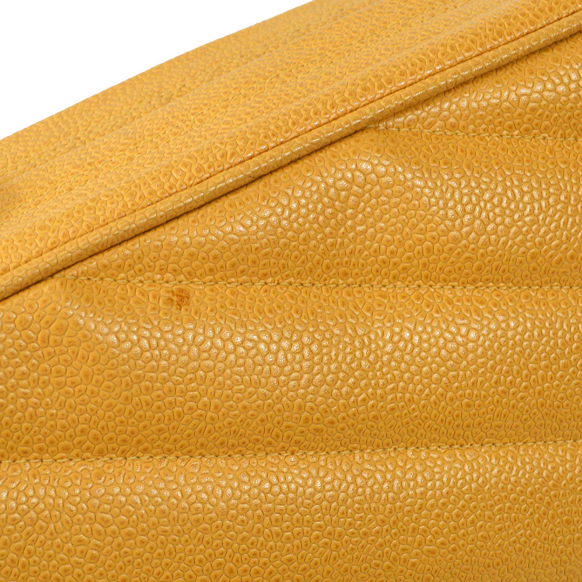 CHANEL Bias Stitch Shoulder Bag Beige Caviar 49321