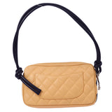 CHANEL Cambon Ligne Handbag Beige Calfskin