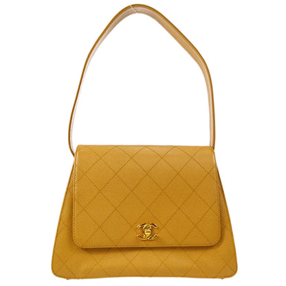 CHANEL Handbag Beige Caviar