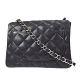 CHANEL Classic Flap Mini Square Chain Shoulder Bag Black Caviar