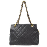 CHANEL Petite Timeless Tote PTT Chain Handbag Black Caviar