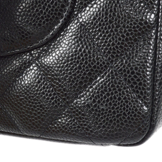 CHANEL Petite Shopping Tote PST Chain Hand Tote Bag Black Caviar