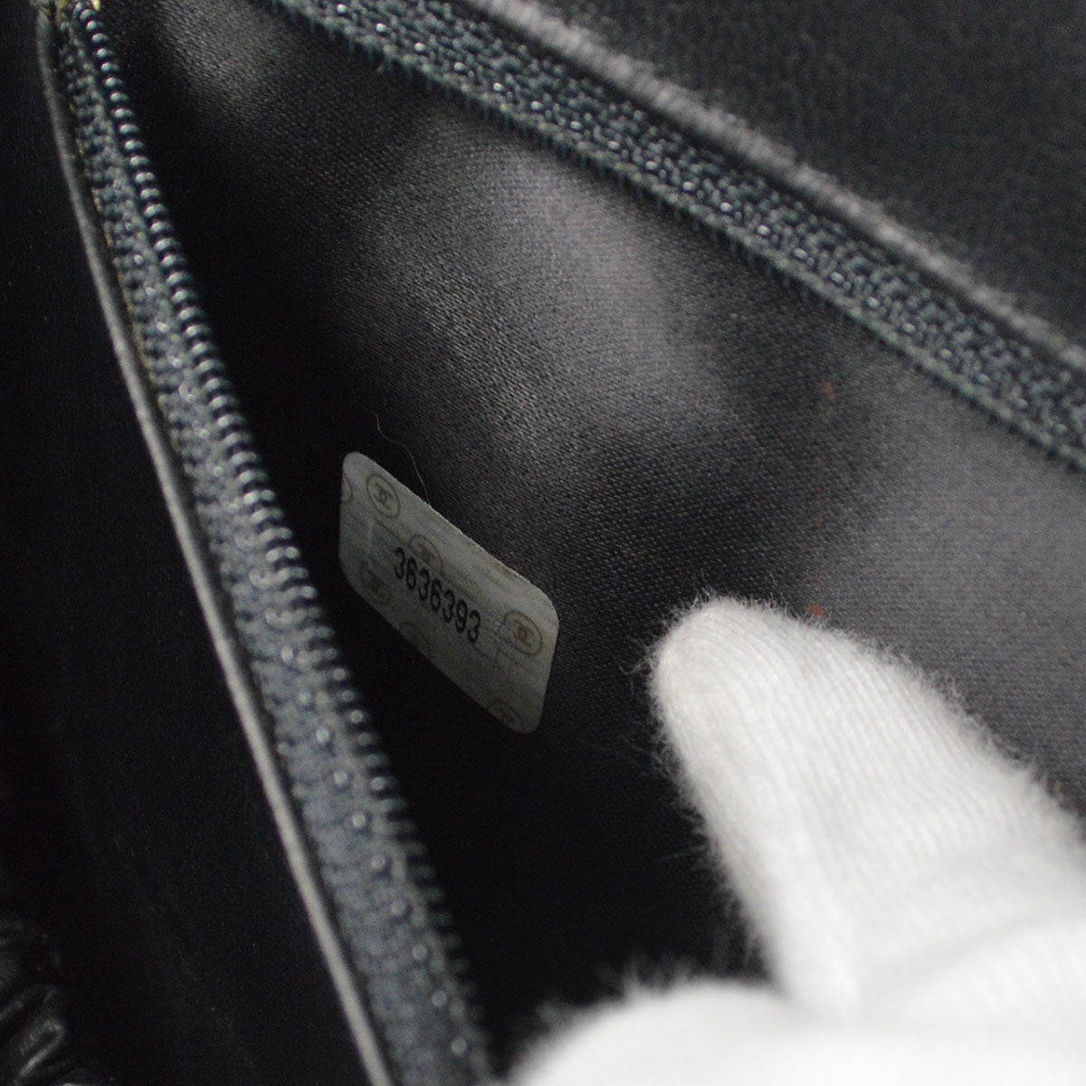 CHANEL 2way Cosmetic Vanity Shoulder Handbag Black Caviar