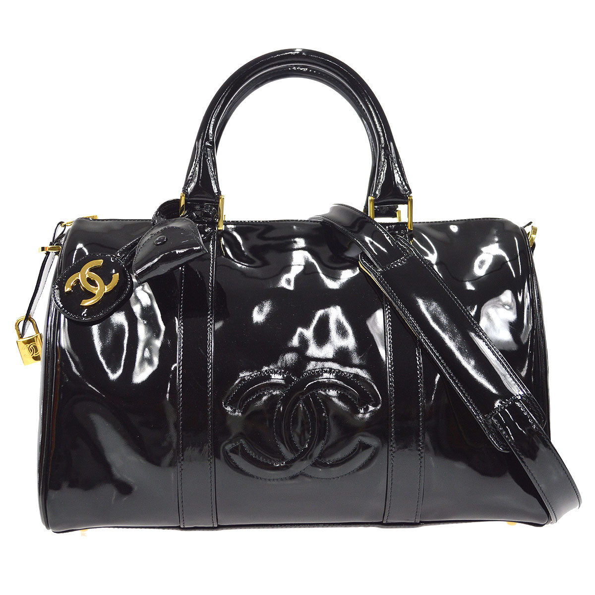 CHANEL 2way Shoulder Handbag Black 58233