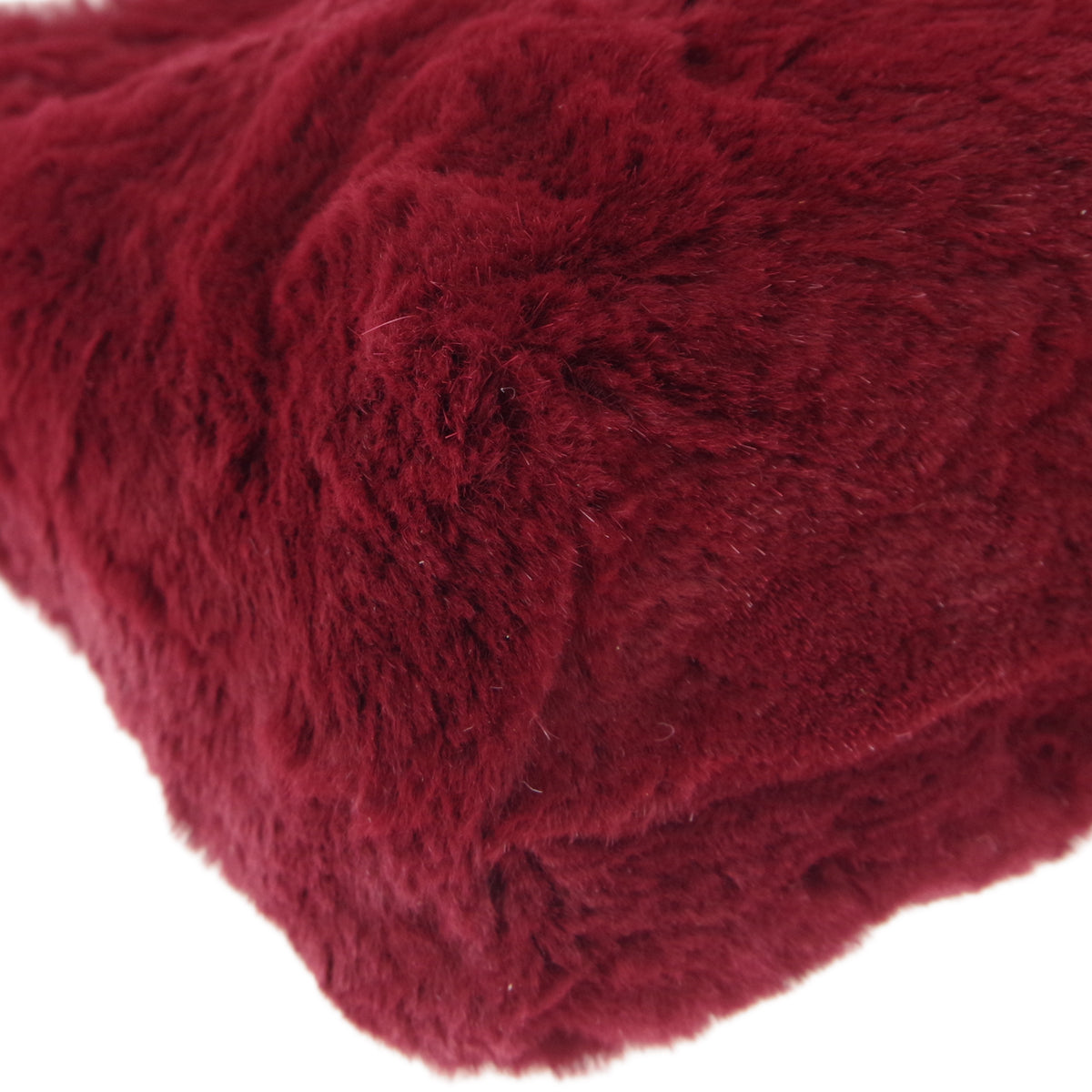 CHANEL 2000-2001 Chain Tote Bordeaux Fur 66394