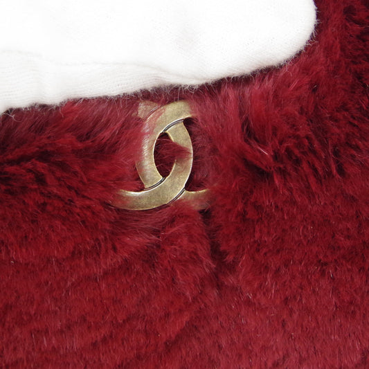 CHANEL 2000-2001 Chain Tote Bordeaux Fur 66394