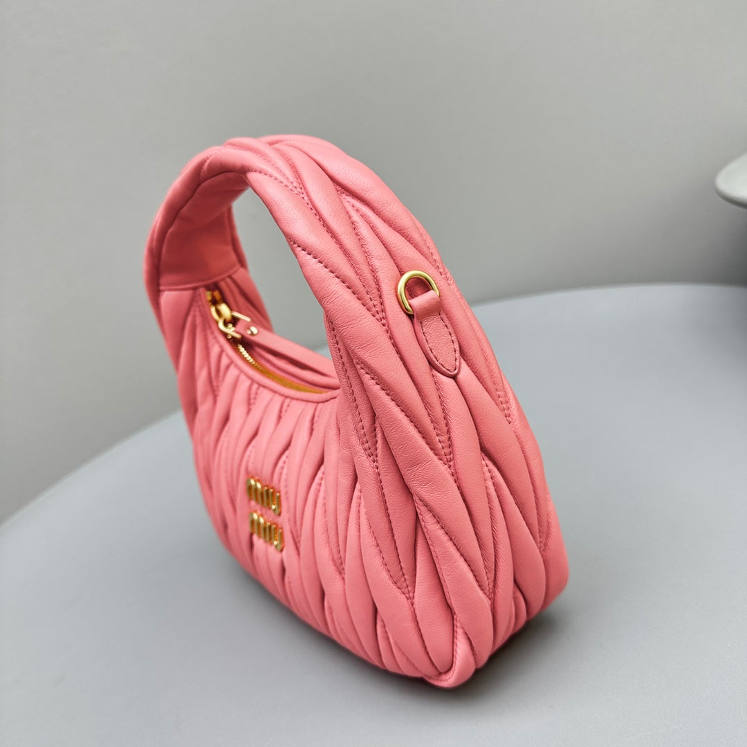 MINI HOBO 20 BAG IN HOT PINK SHEEPSKIN Amelia