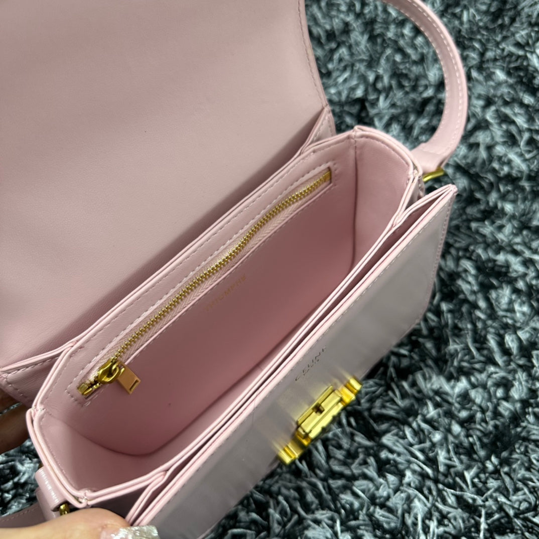 TRIOMPHE TEEN 18 PINK PASTEL COWHIDE LEATHER Amelia