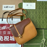 EQUESTRIAN SHOULDER BAG 21 IN BROWN CALFSKIN GOLD HARDWARE