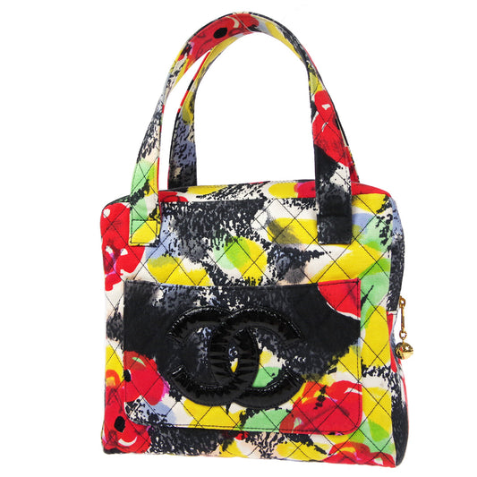 CHANEL 1997 watercolour floral printed Handbag 66428